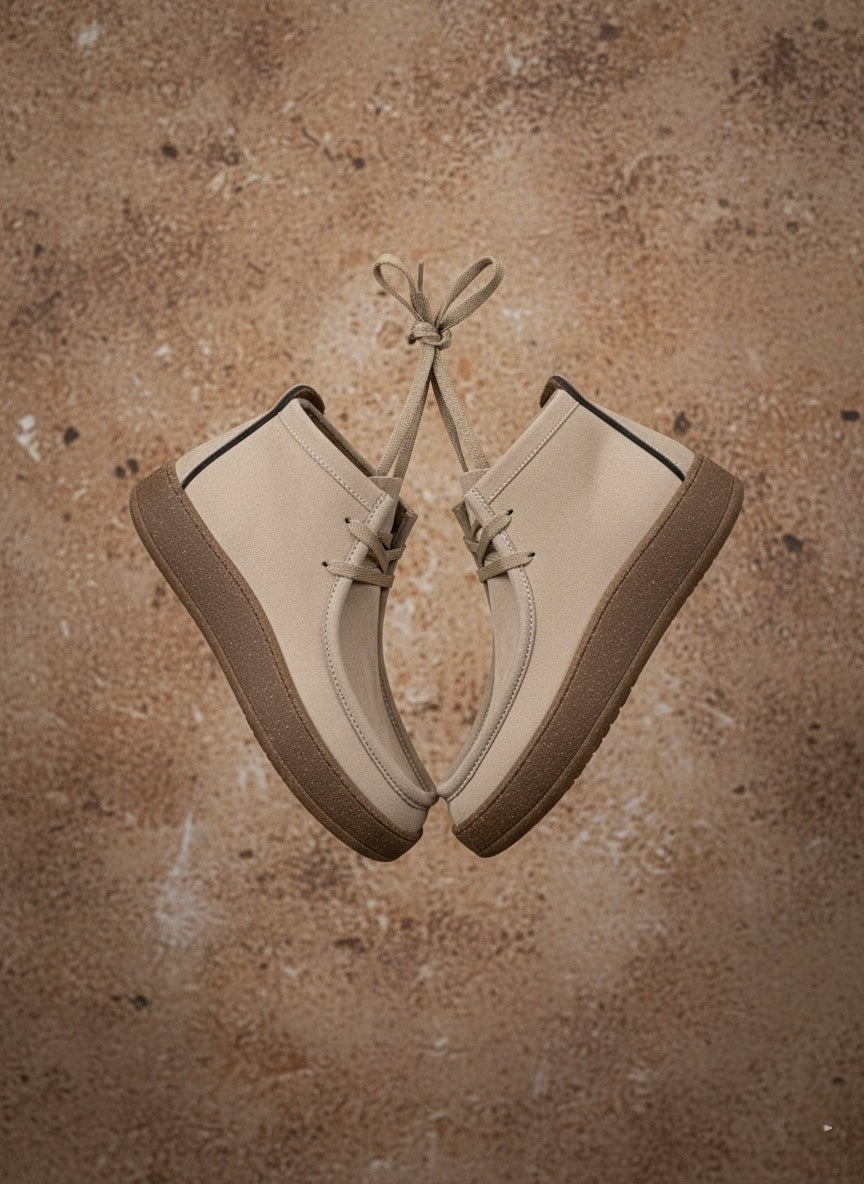 Bej Rengi, Mantar Görünümlü Tabanlı Bağcıklı Bot