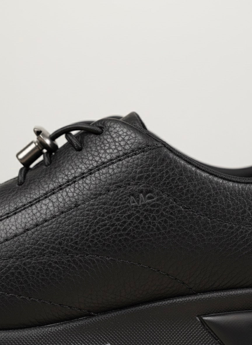 Siyah Grenli Kalın Taban Sneaker