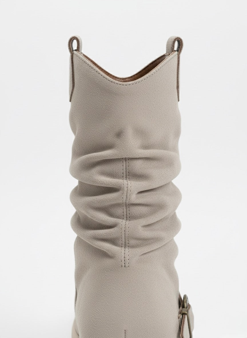 Büzgülü (Slouchy) Orta Boy Western Tarzı Taş Bot