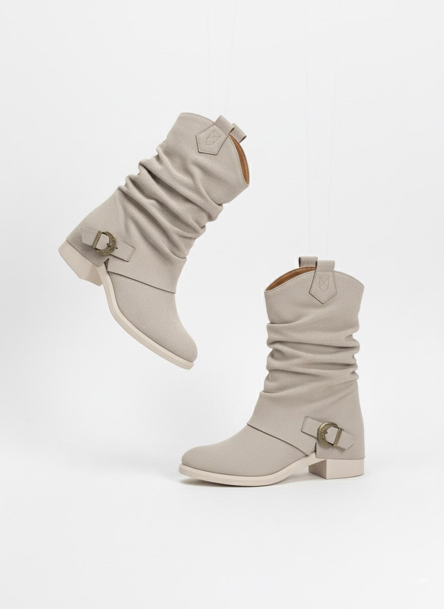 Büzgülü (Slouchy) Orta Boy Western Tarzı Taş Bot