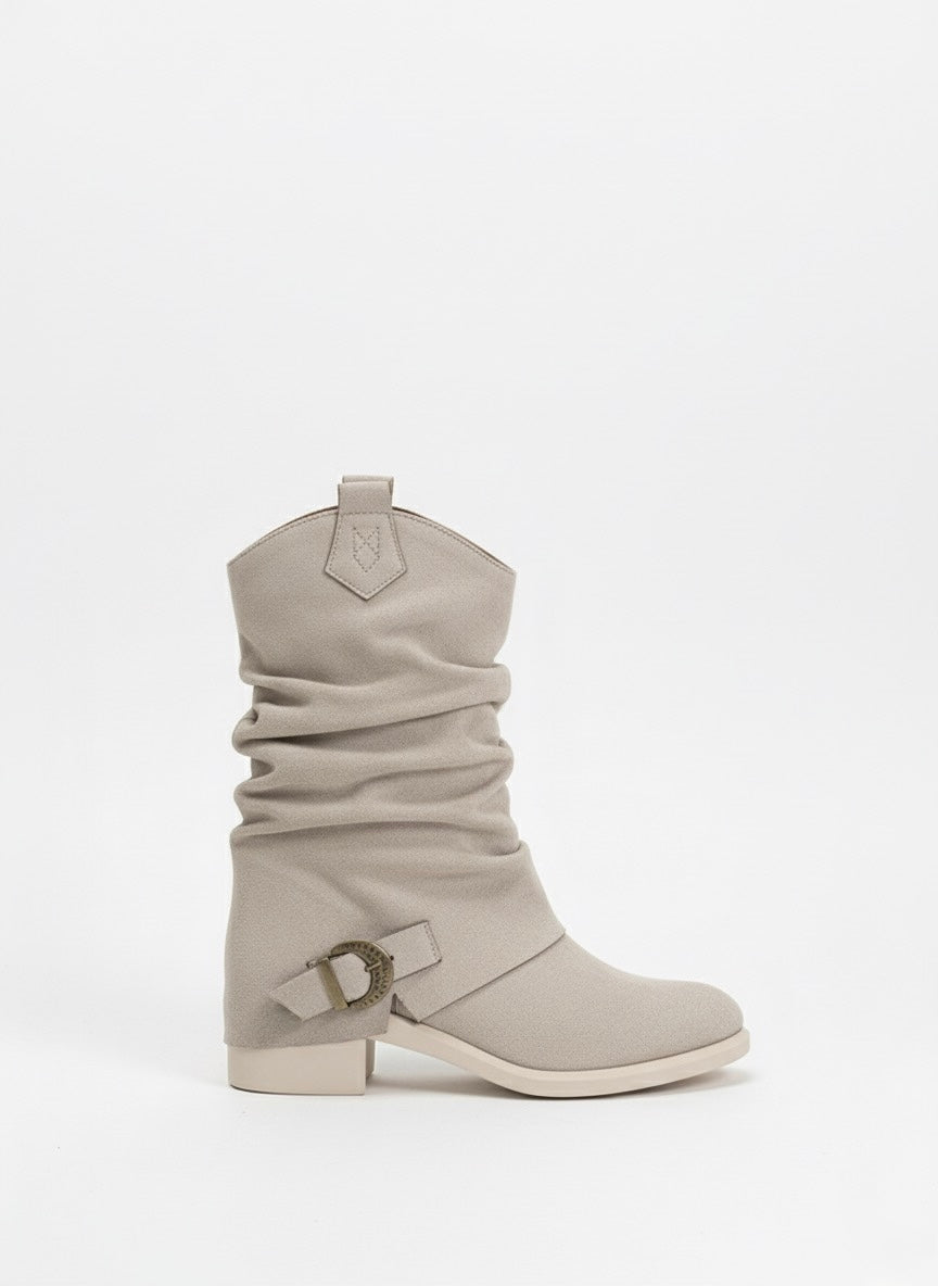 Büzgülü (Slouchy) Orta Boy Western Tarzı Taş Bot