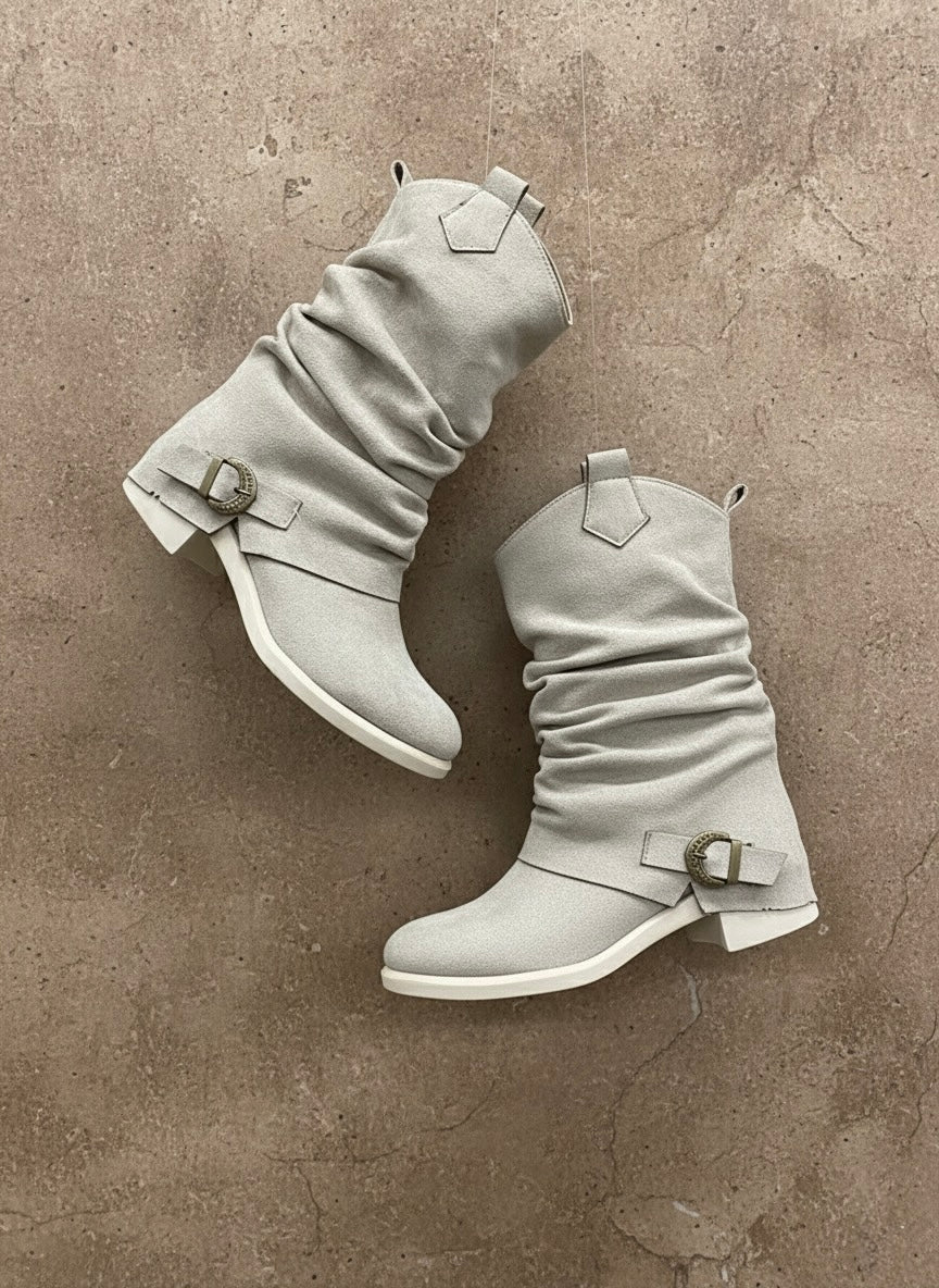 Büzgülü (Slouchy) Orta Boy Western Tarzı Taş Bot